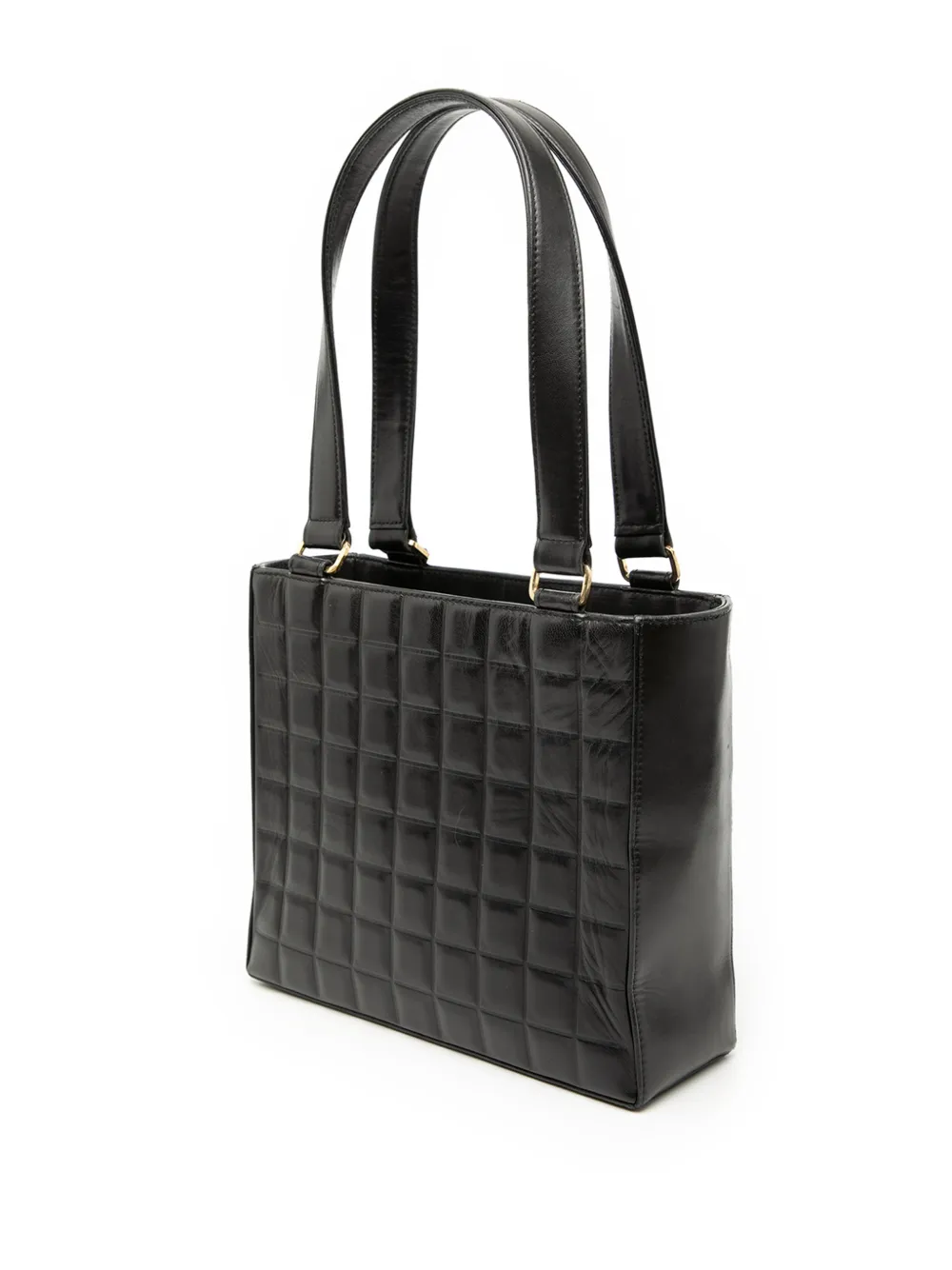2002-2003 Cc Choco Bar Lambskin Tote Bag