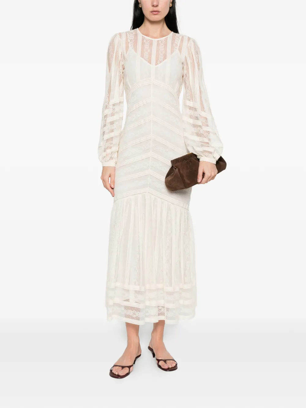  Twinset Long-sleeve Maxi Dress - Neutrals 
