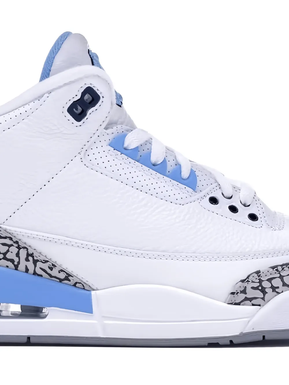 Jordan 3 "UNC Tarheels PE" sneakers met print Wit
