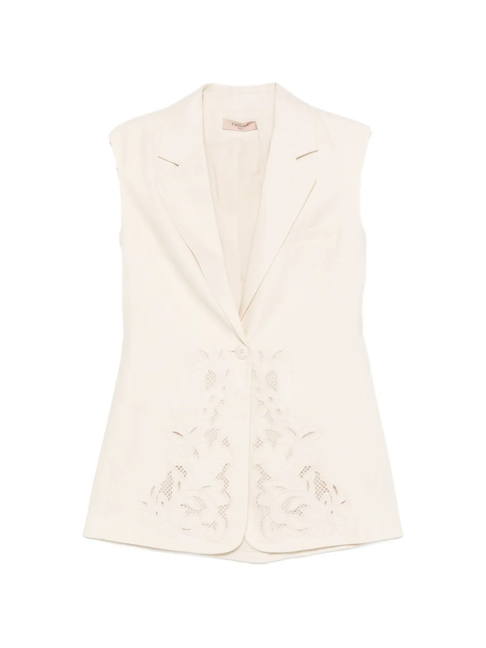 TWINSET embroidered sleeveless waistcoat - Neutrals