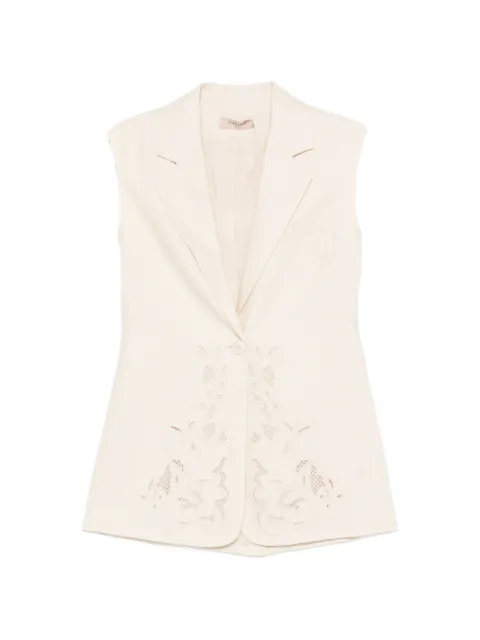 TWINSET ärmlös väst med brodyr
