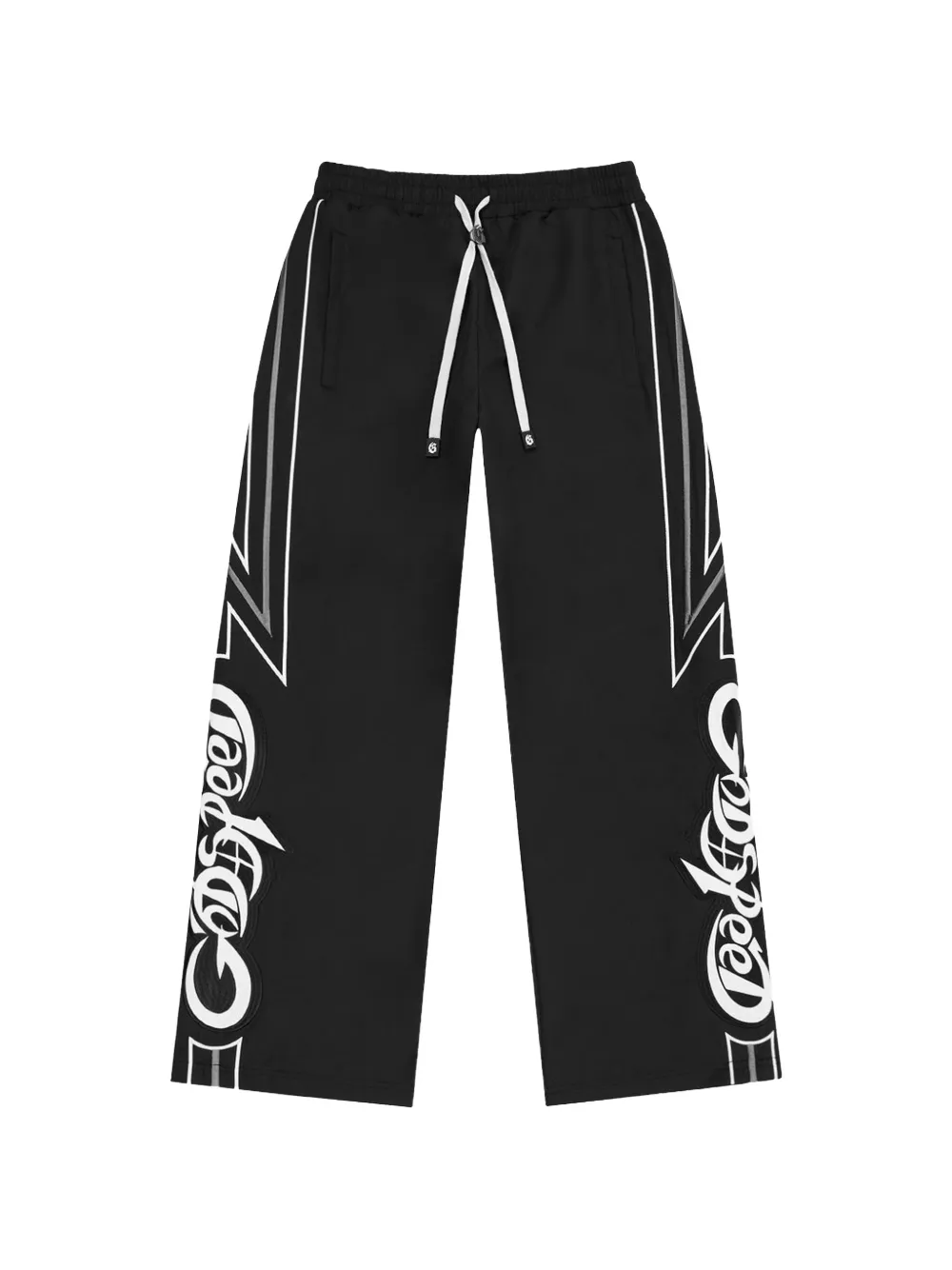 GODSPEED drawstring graphic track pants - Nero