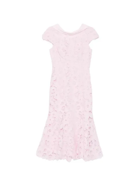 Self-Portrait robe à col en dentelle