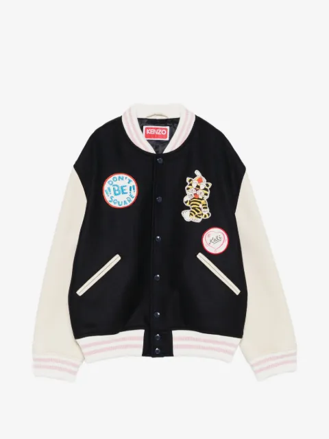 Kenzo logo-patch bomber jacket