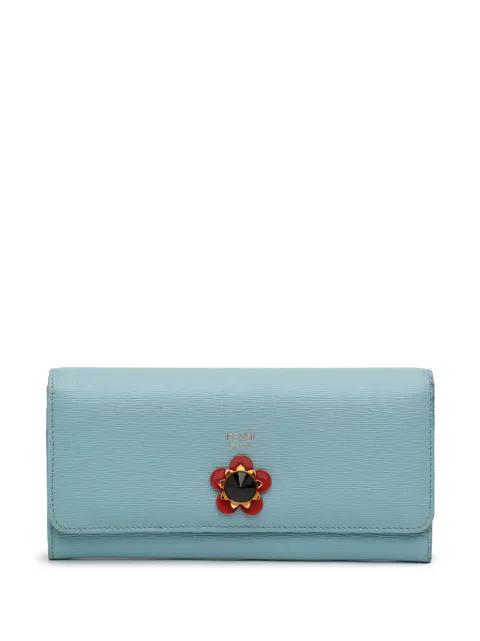 Fendi Pre-Owned 2010-2025 Leather Flowerland Continental Wallet long wallets