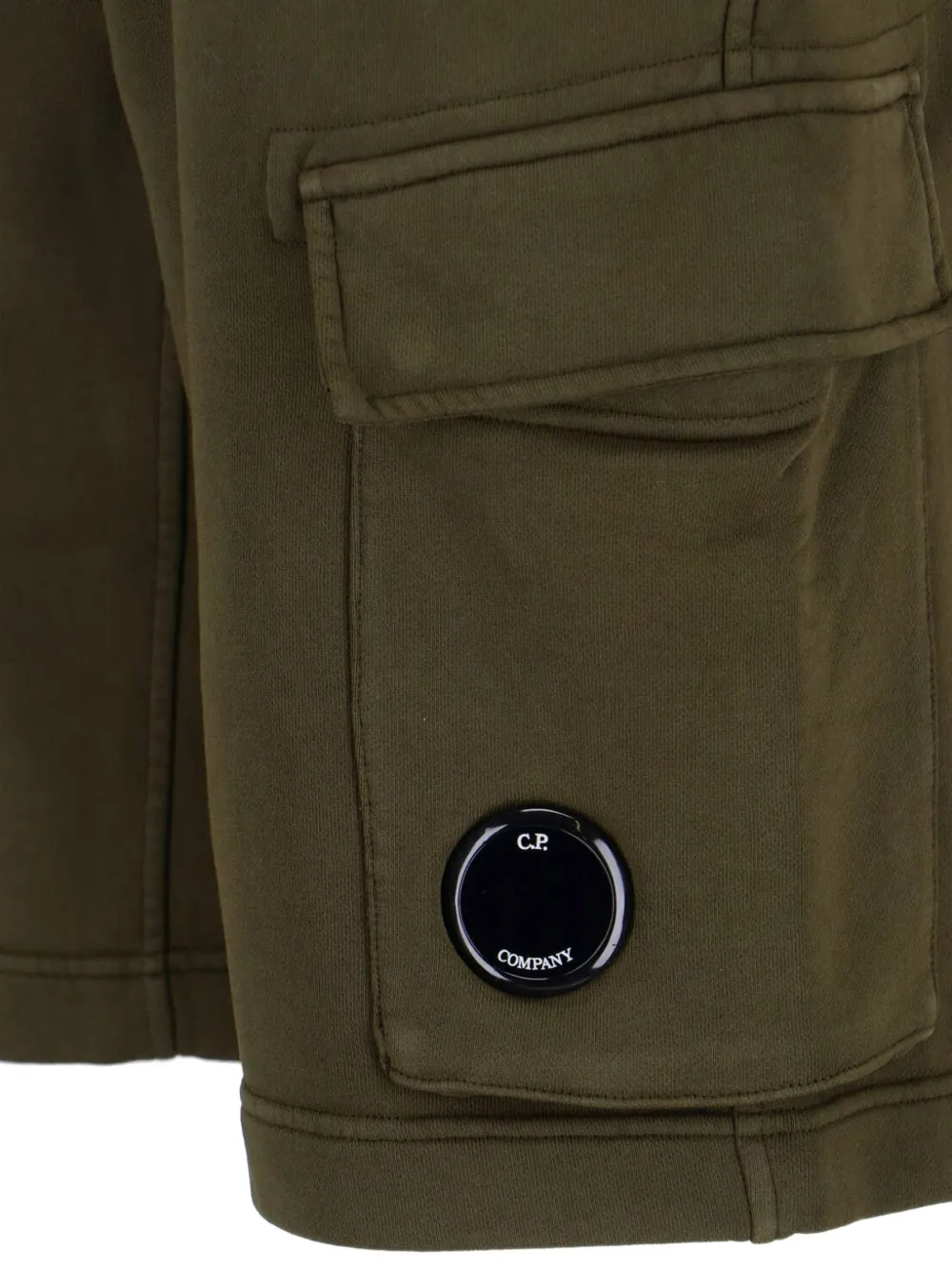 C.P. Company Shorts met logopatch en zak Groen