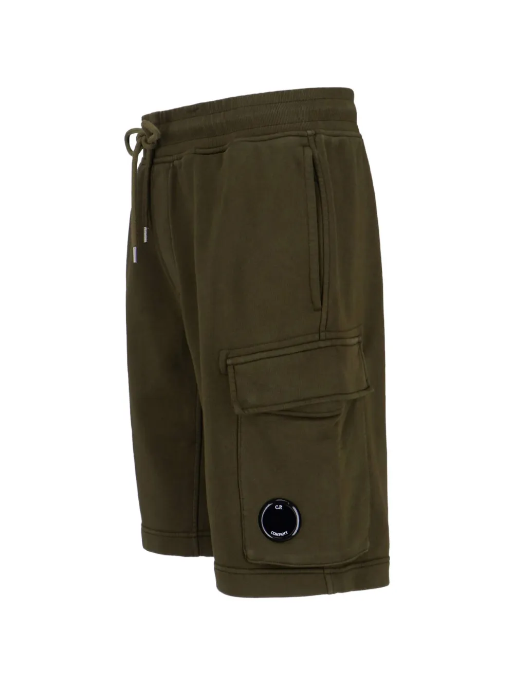 C.P. Company Shorts met logopatch en zak Groen