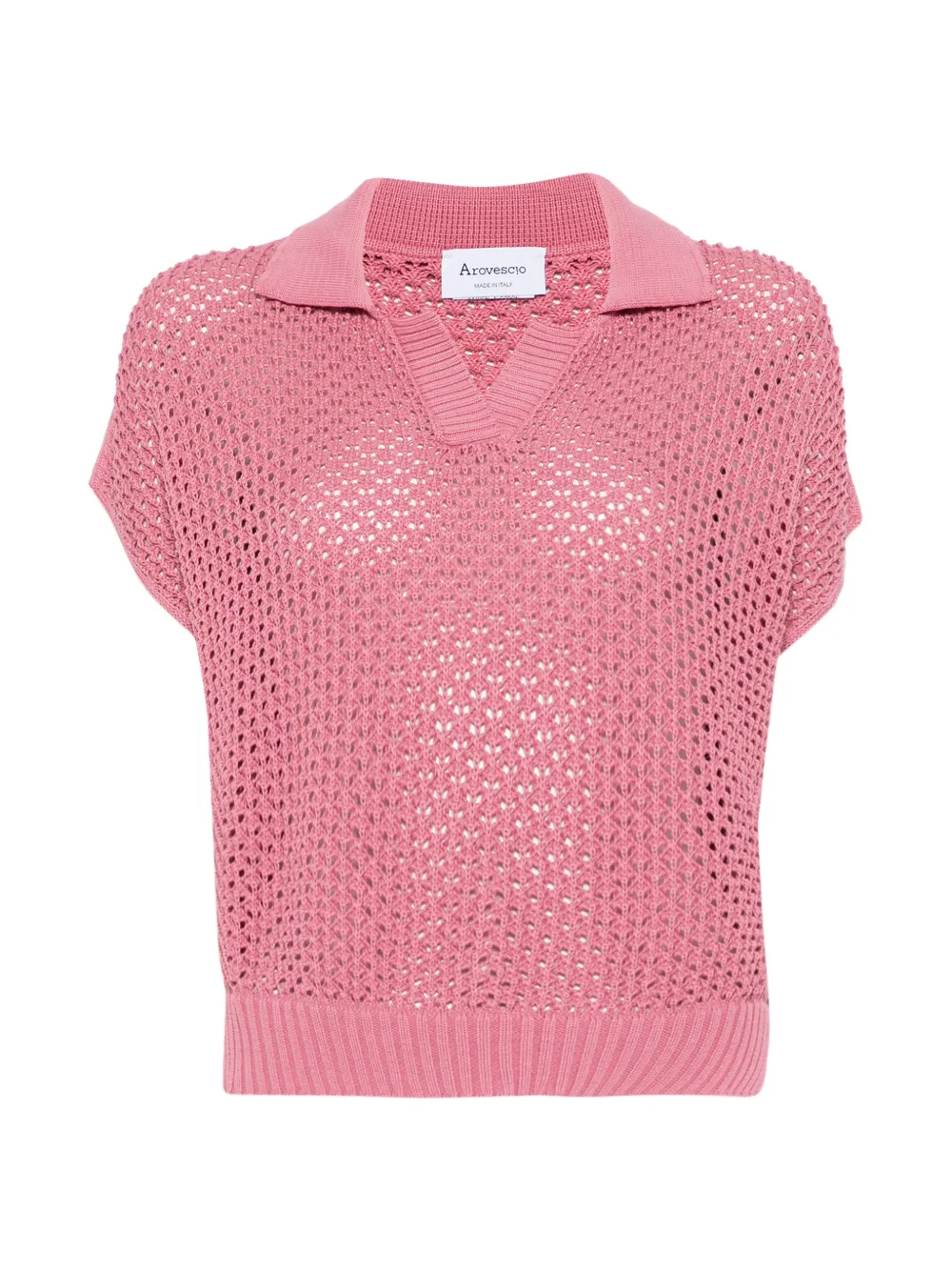 polo-collar T-shirt