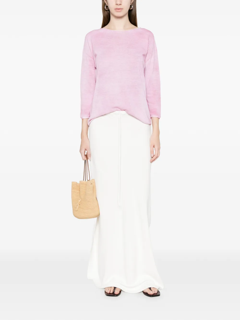  Arovescio Boat-neck T-shirt - Pink 