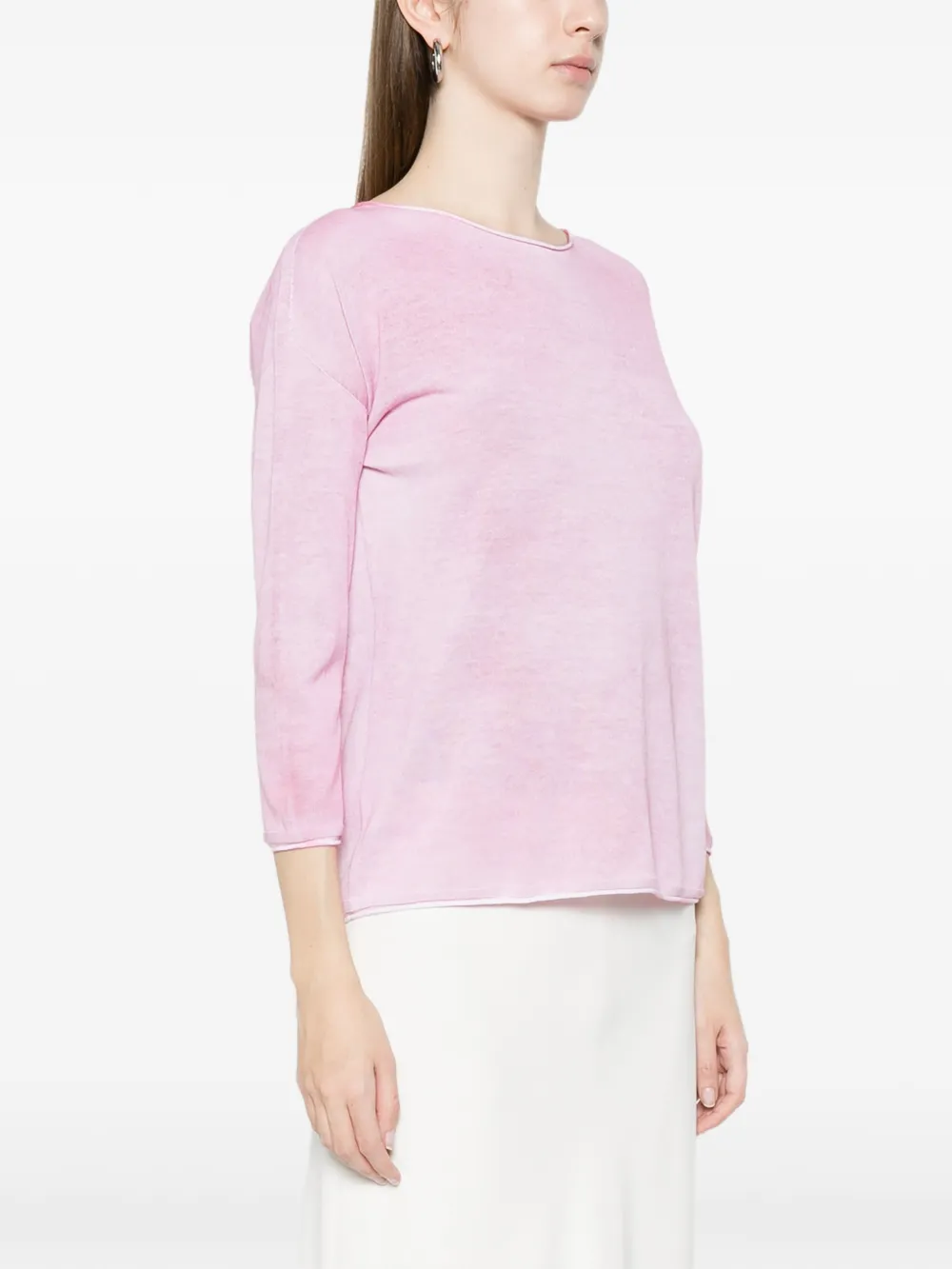  Arovescio Boat-neck T-shirt - Pink 
