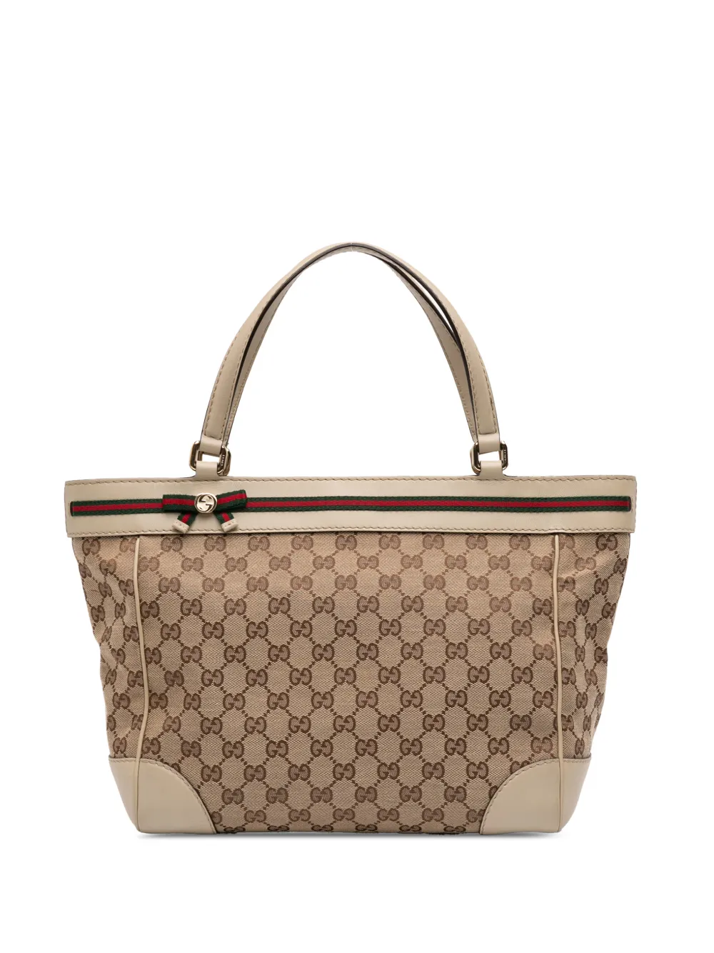 Gucci Pre-Owned 2016-2025 GG Canvas Web Mayfair tote bag - Marrone