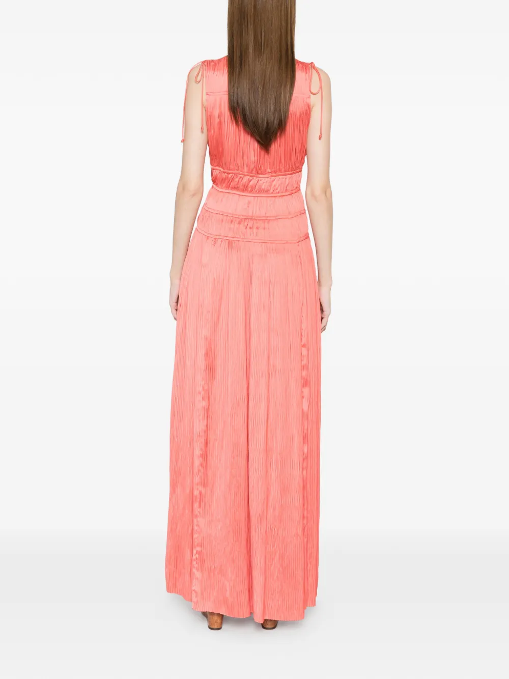 Tasneem Tie-Straps V-Neck Midi Dress