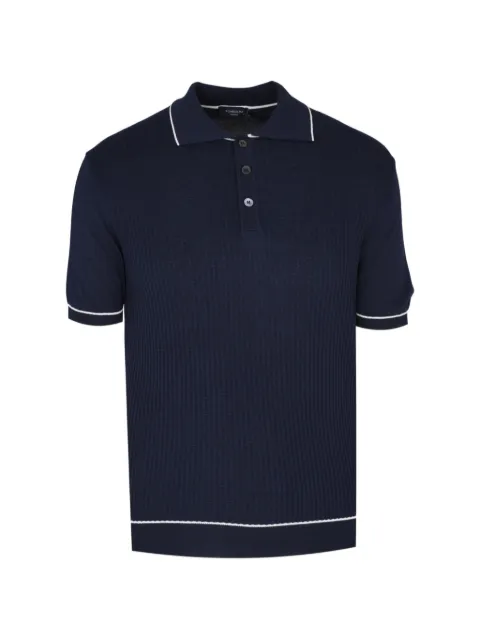Tombolini ribbed-knit tipped polo shirt