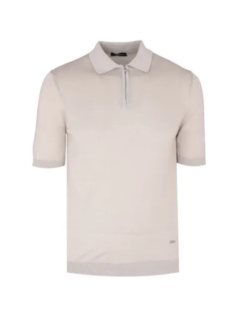 Tombolini zip-fastening short-sleeve polo shirt