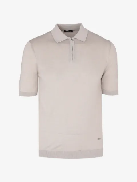 Tombolini zip-fastening short-sleeve polo shirt
