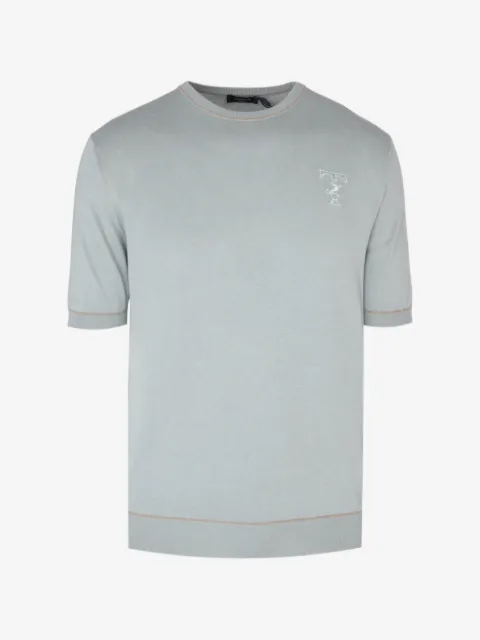 Tombolini logo-embroidered short-sleeve sweater