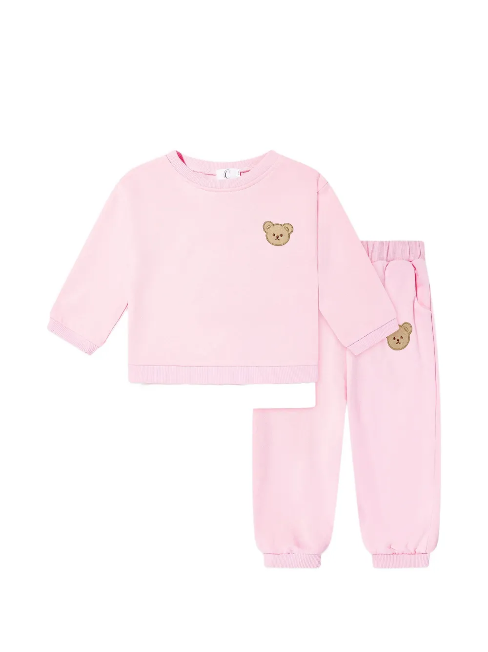 Cozy Crew Club bear-motif tracksuit - Rosa