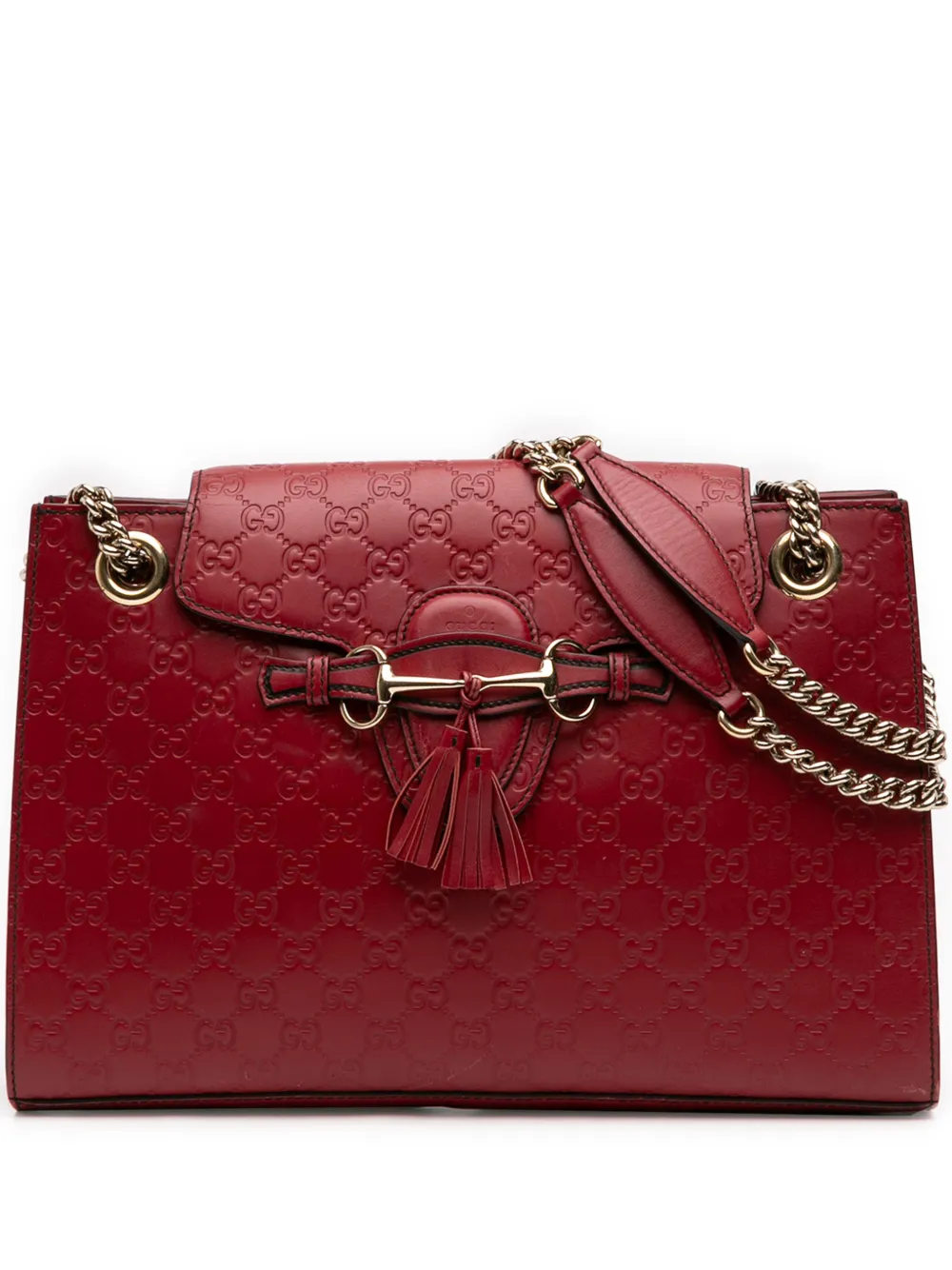 Gucci Pre-Owned 2016-2025 Large Guccissima Emily shoulder bag - Rosso