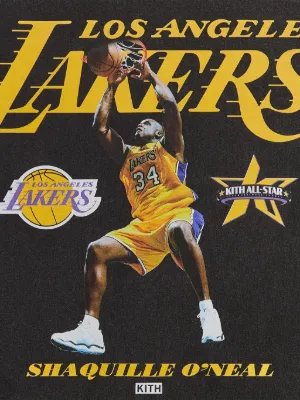 KITH x NBA Los Angeles Lakers Shaquille O'Neal T-shirt | Black