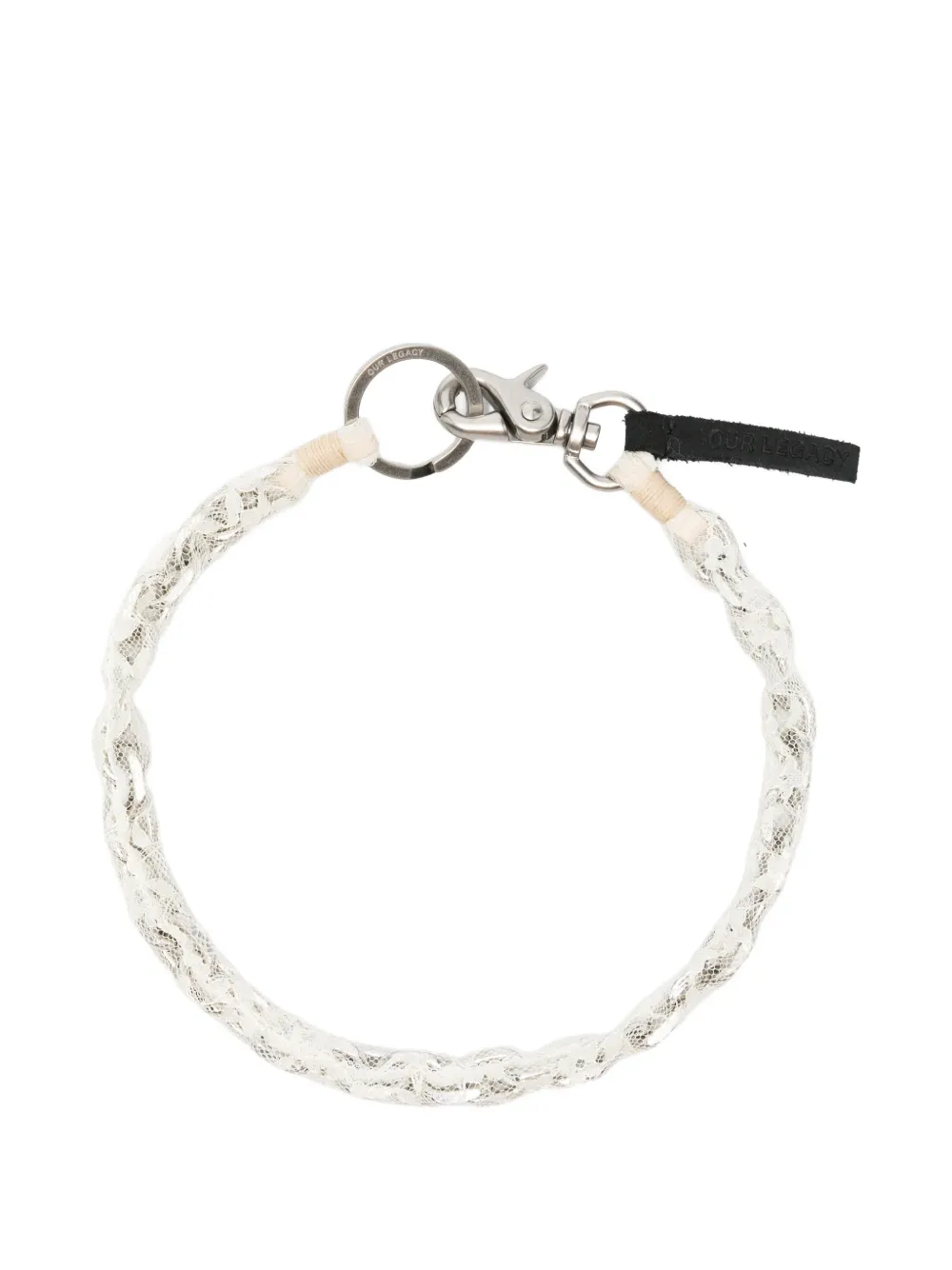 OUR LEGACY lace Ladon metal chain - Nero