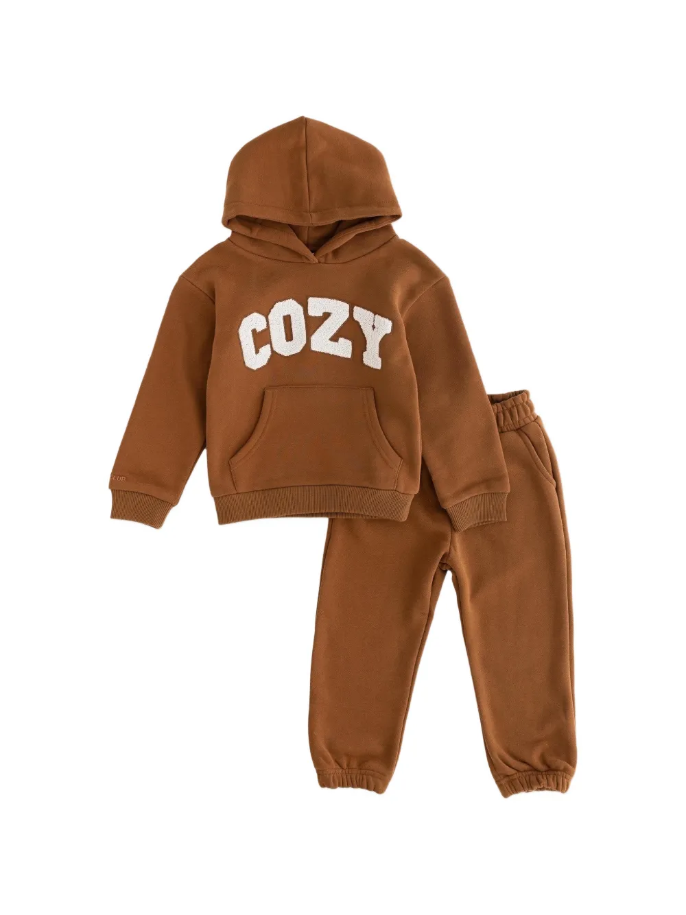Cozy Crew Club hooded graphic tracksuit - Marrone