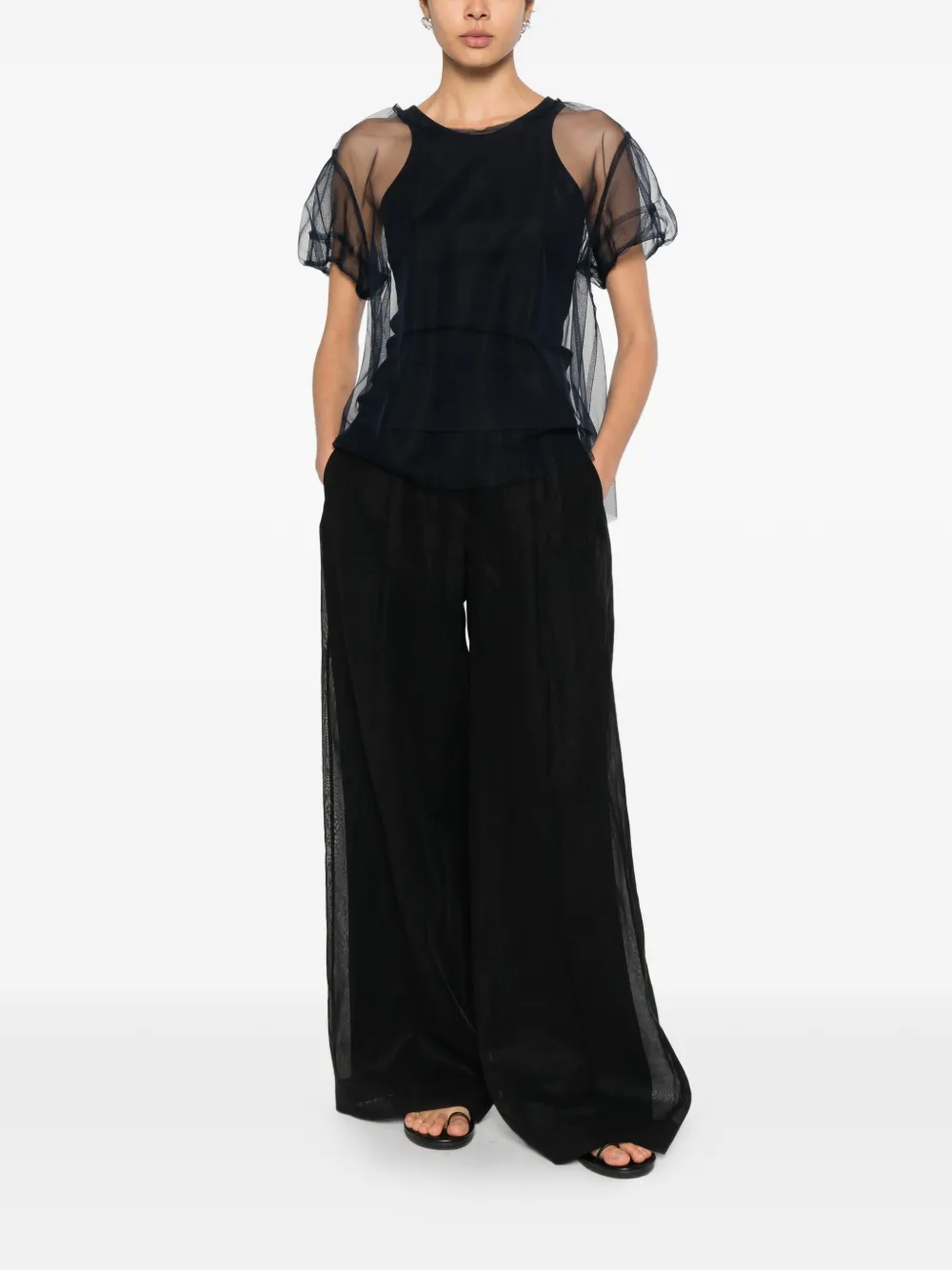 SUSANNE BOMMER Doorzichtig T-shirt Blauw
