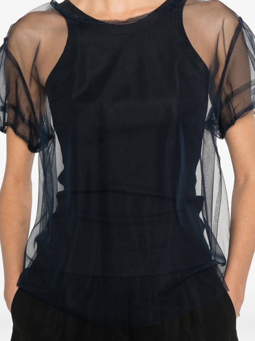 SUSANNE BOMMER Doorzichtig T-shirt Blauw