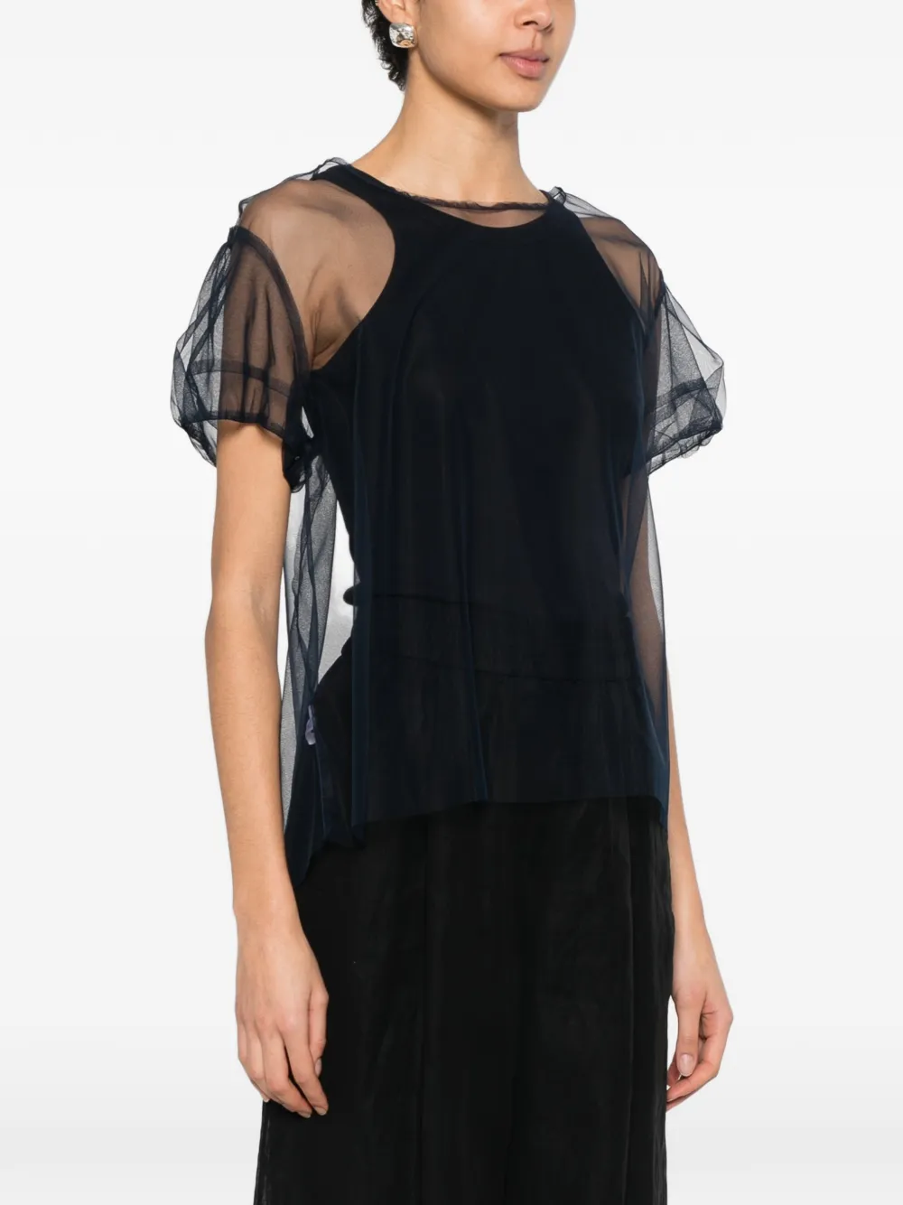 SUSANNE BOMMER Doorzichtig T-shirt Blauw