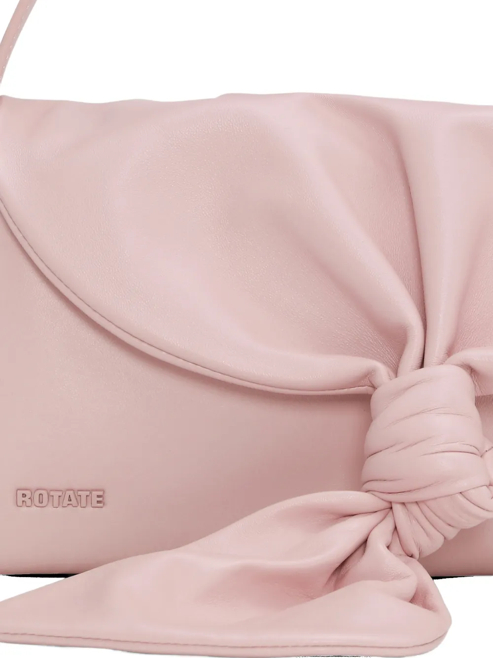  Rotate Birger Christensen Drape Leather Shoulder Bag - Pink 