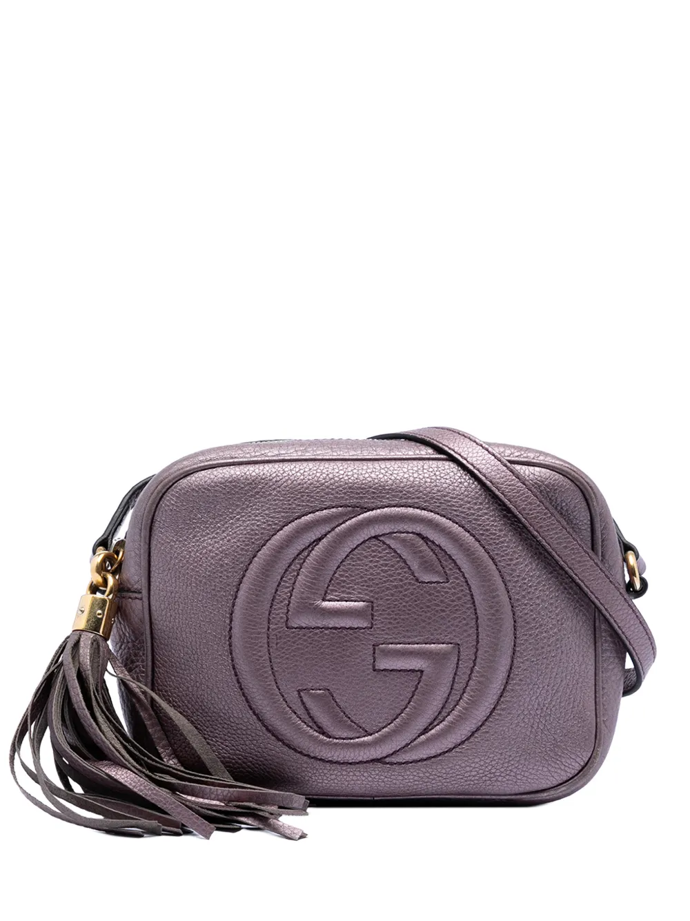 Gucci Pre-Owned 2016-2026 Metallic Leather Soho Disco crossbody bag - Viola