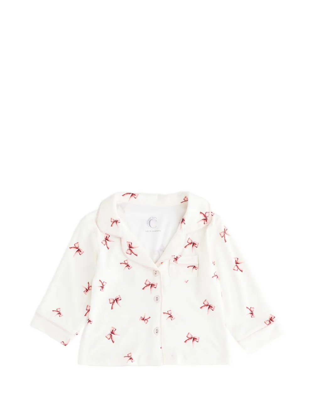 Cozy Crew Club Pyjama met strikprint Beige