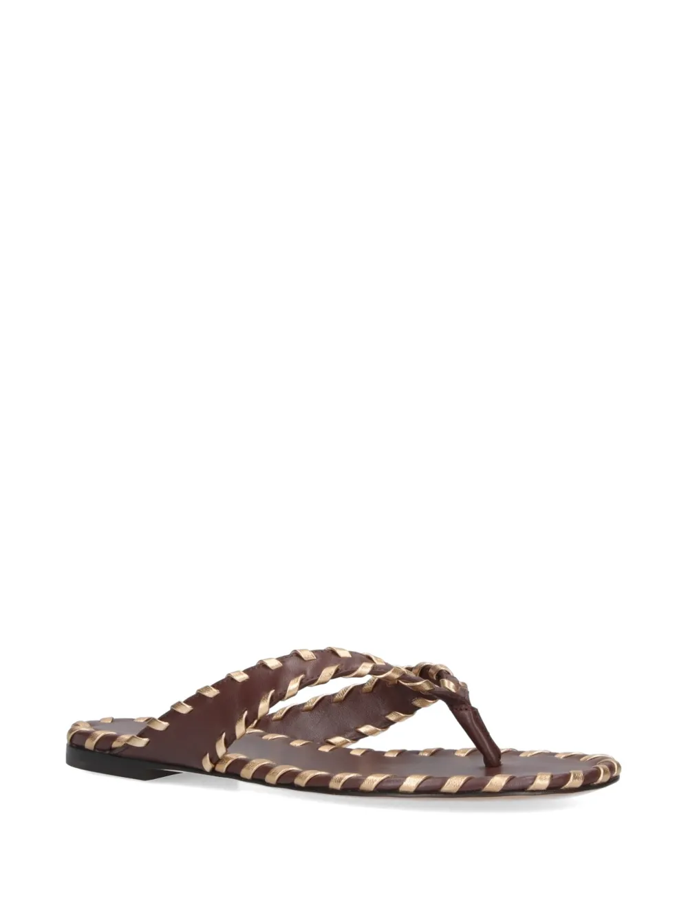 Gianvito Rossi Gevlochten leren sandalen Bruin