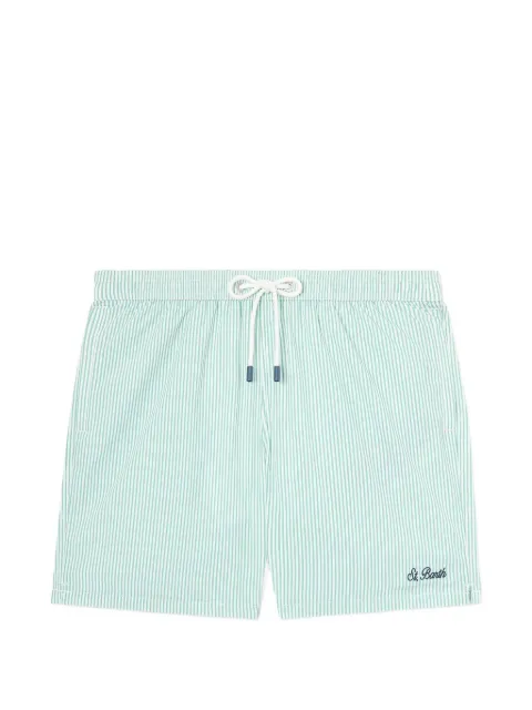 MC2 Saint Barth vertical-striped drawstring swim shorts
