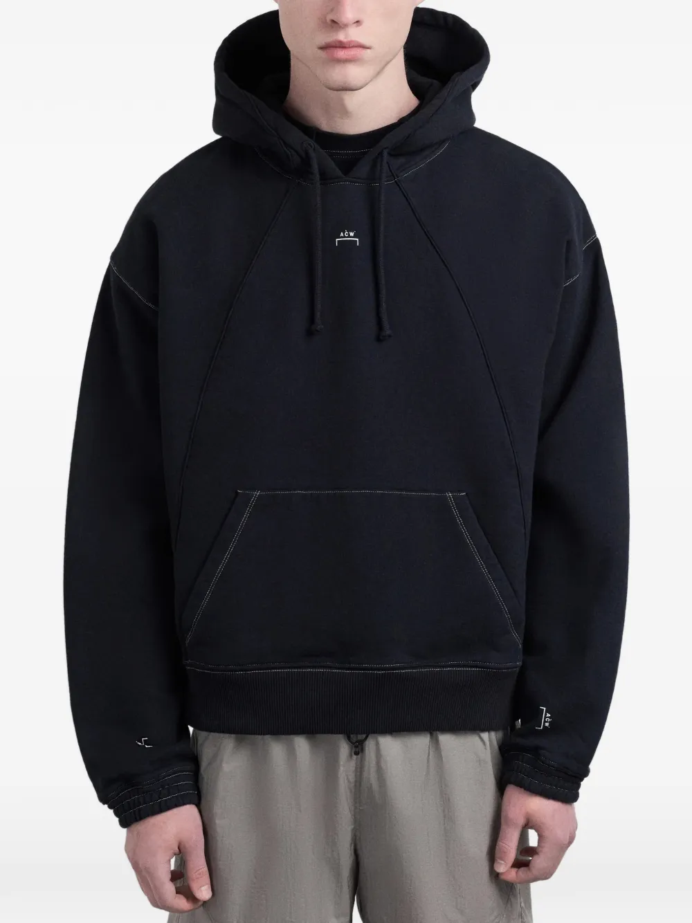 A-COLD-WALL* Hoodie met contrasterend stiksel Zwart