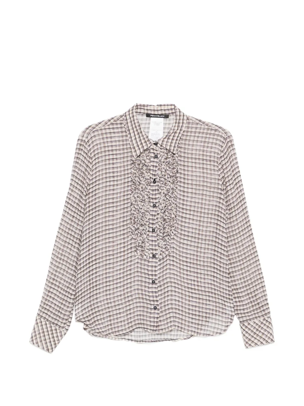Pennyblack ruffled check shirt - Toni neutri