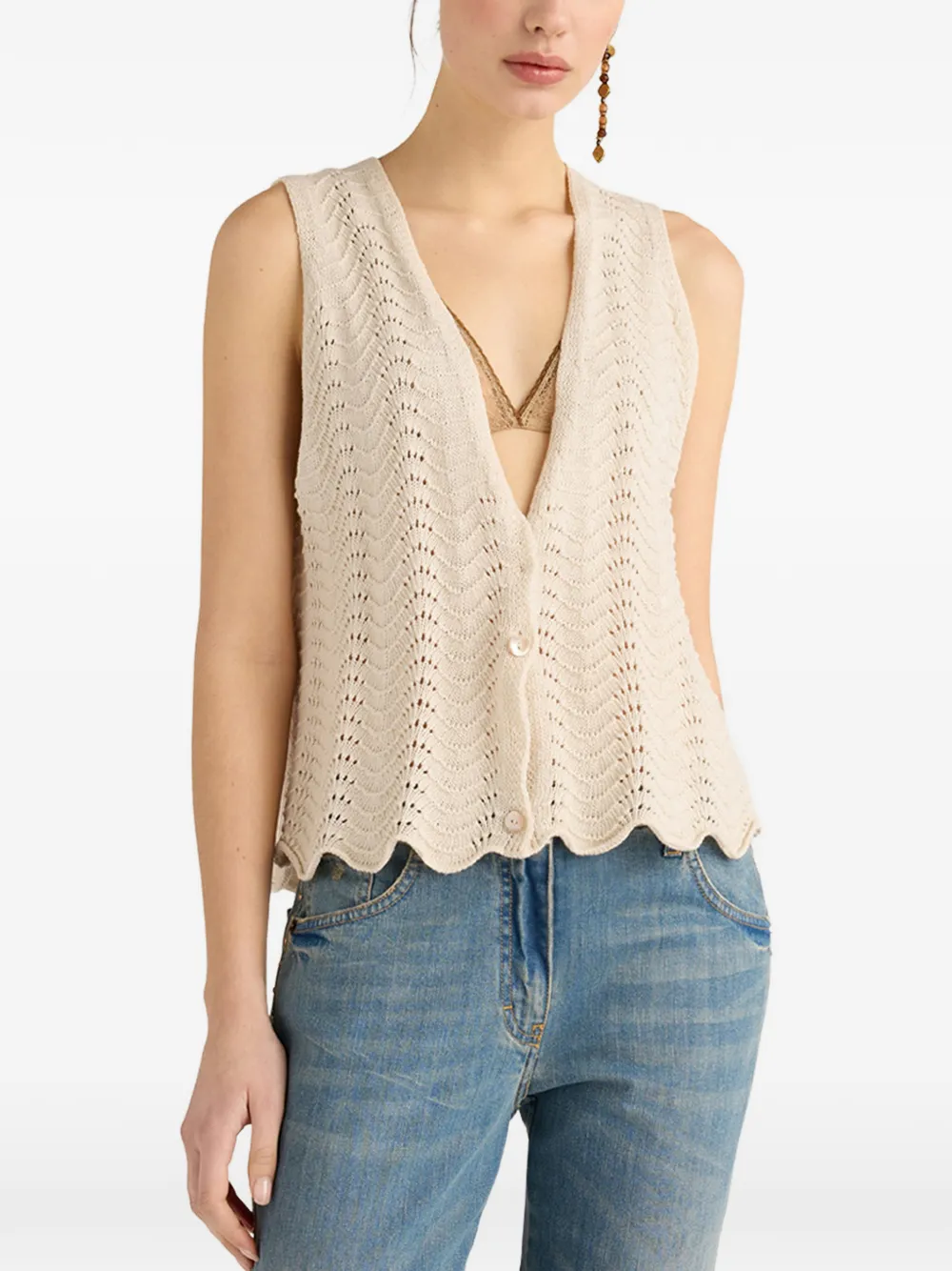 Leon Crochet Tie Gilet