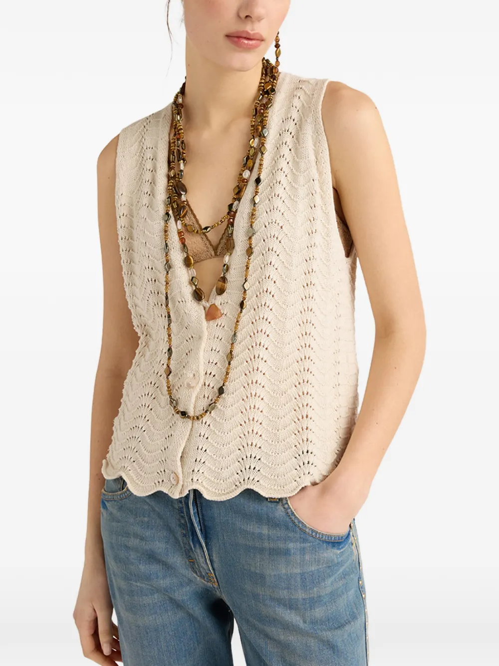 Leon Crochet Tie Gilet