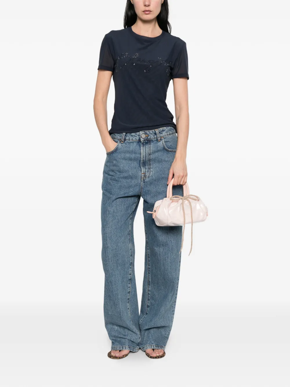 crystal-embellishment T-Shirt