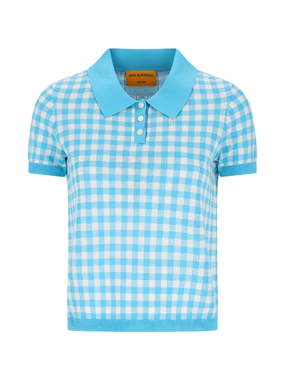 Guest In Residence gingham polo shirt - Blu