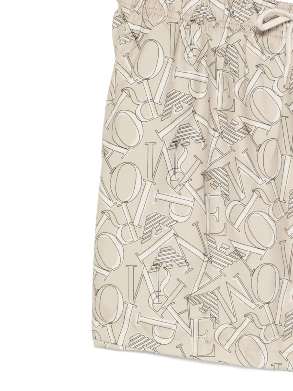 Emporio Armani Zwembroek met trekkoord Beige
