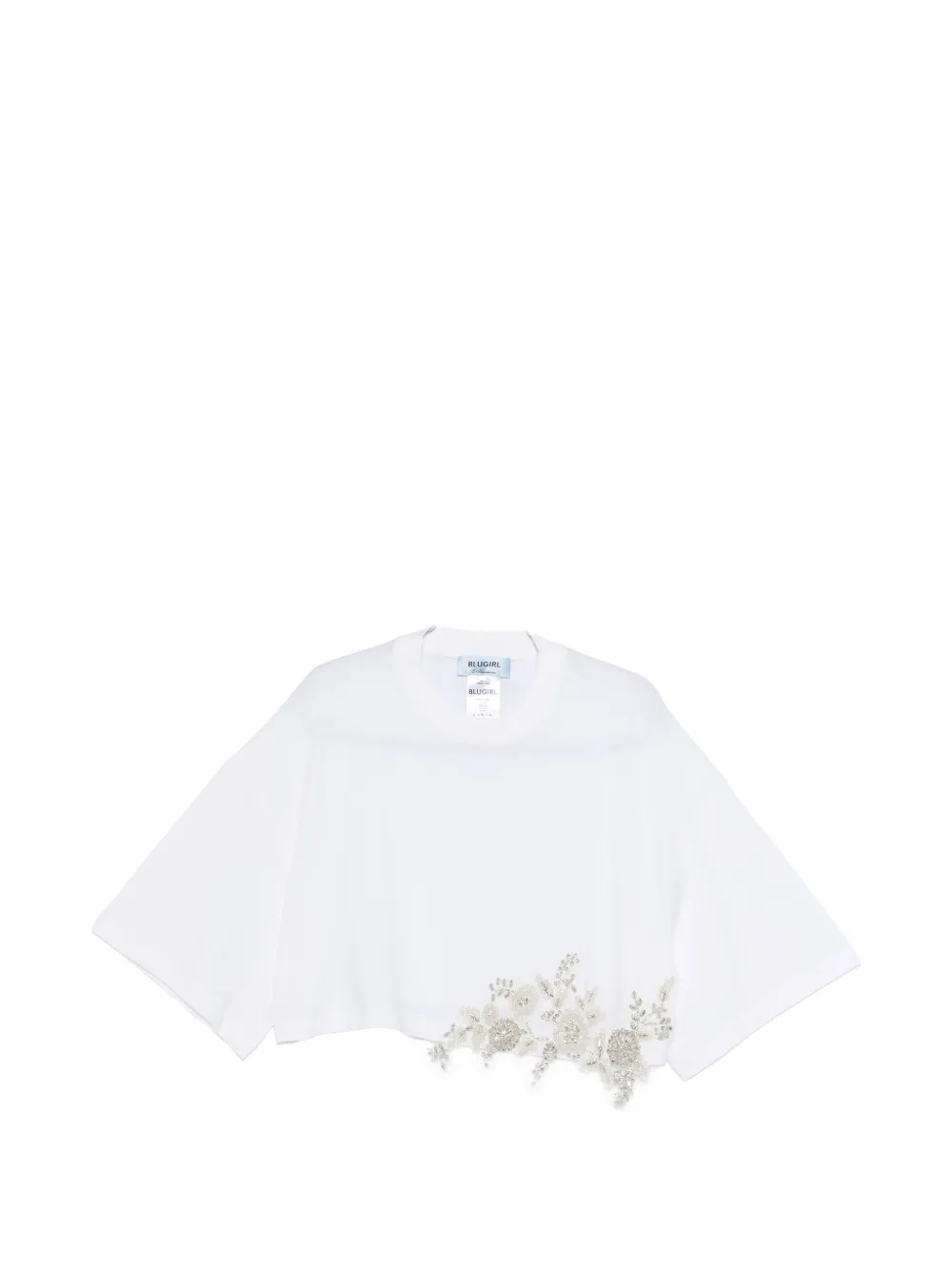 Blugirl crystal-embellishment T-shirt - Bianco