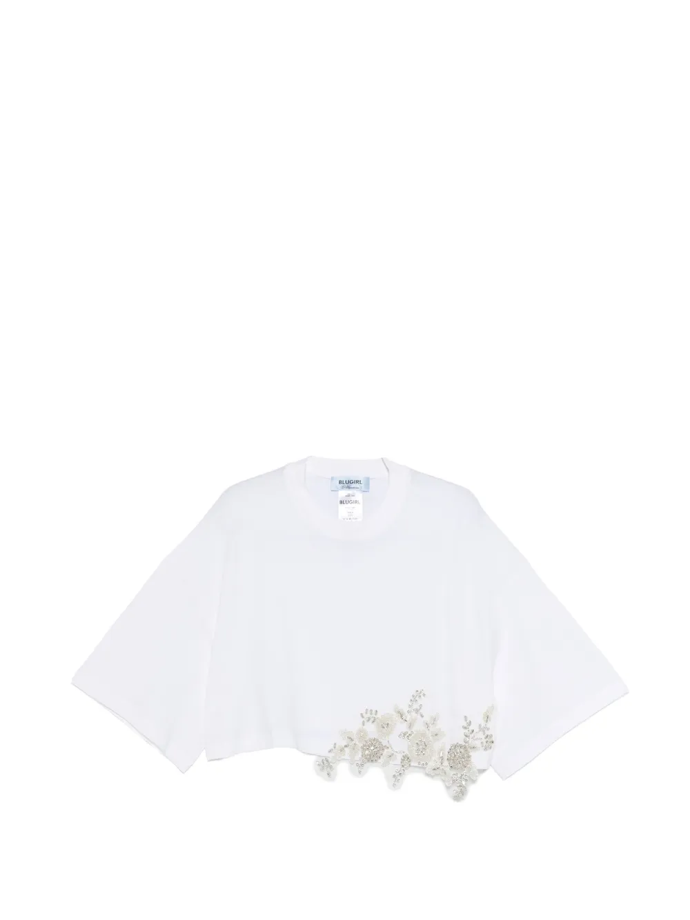 Blugirl crystal-embellishment T-shirt - Bianco