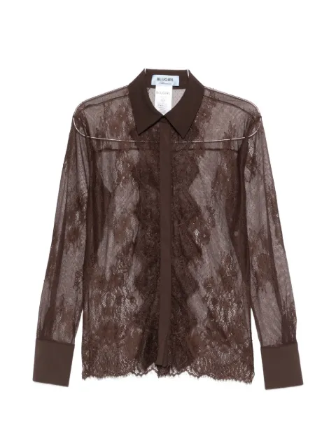 Blugirl flower-lace shirt