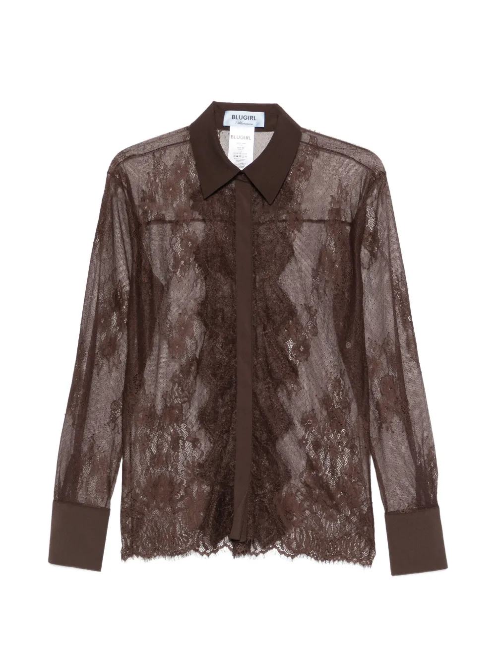 Blugirl flower-lace shirt - Braun