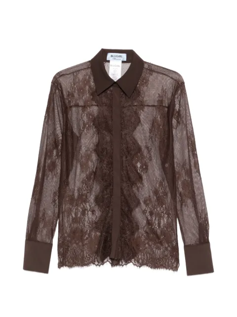 Blugirl flower-lace shirt