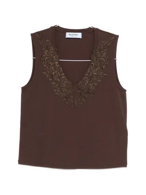 Blugirl embellished V-neck top