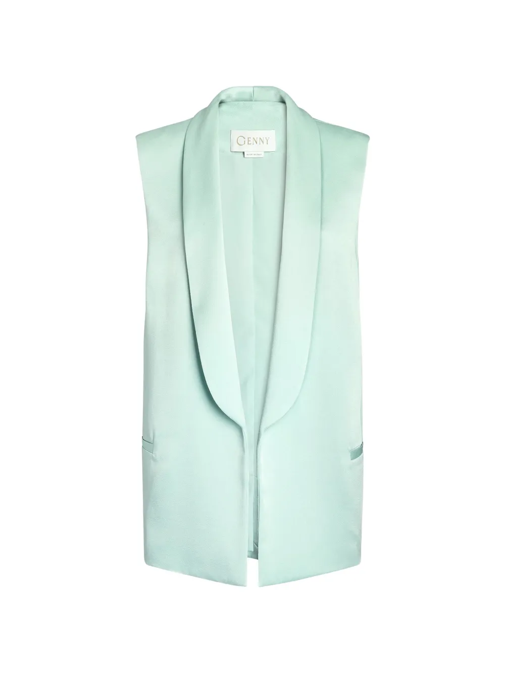 Genny shawl-collar waistcoat - Green