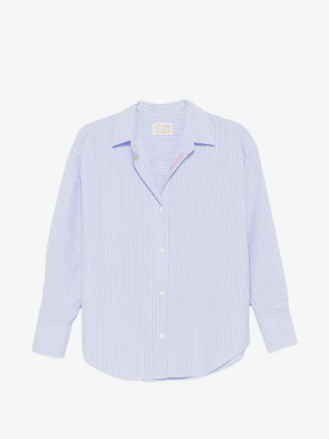 MC2 Saint Barth Cristal striped embroidered shirt
