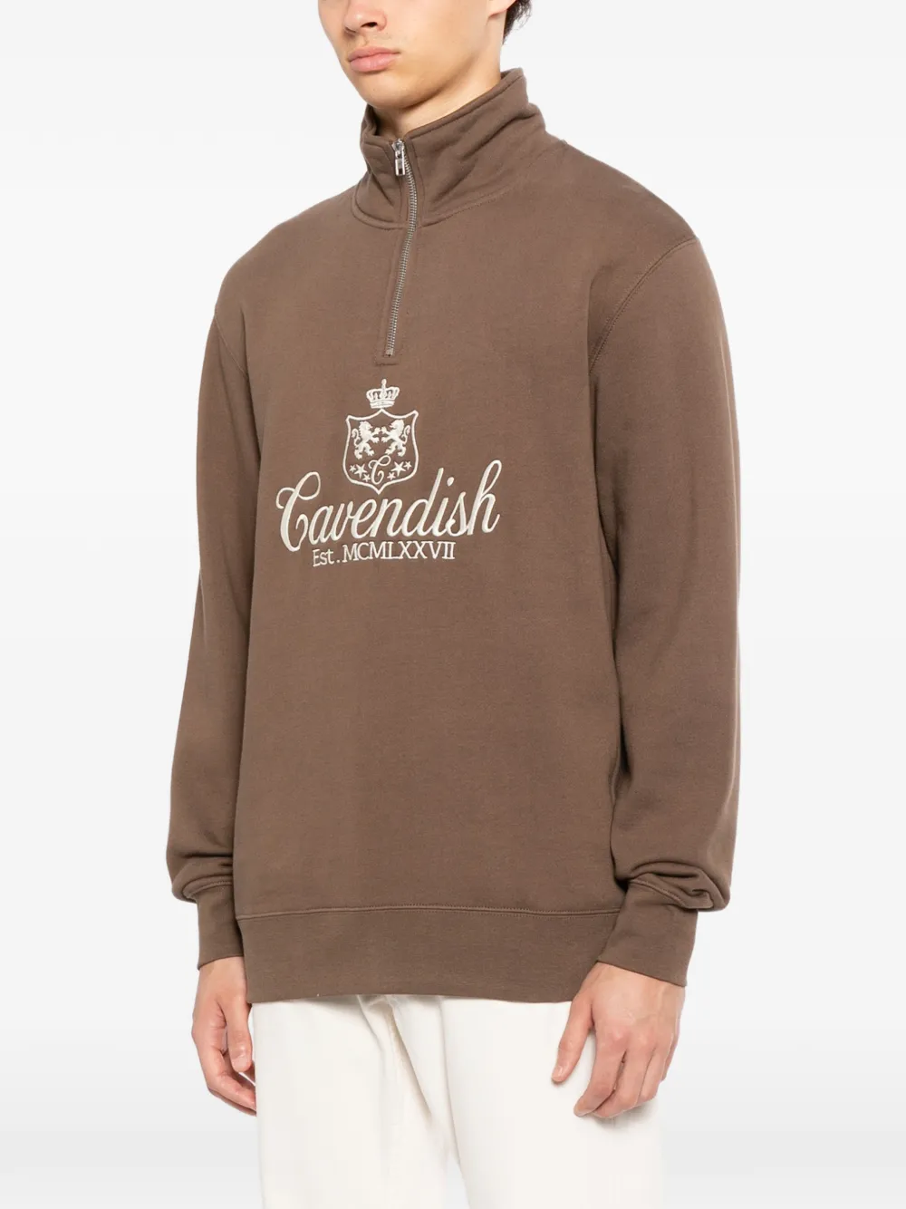 Cavendish Logo-embroidered Sweatshirt - Brown 