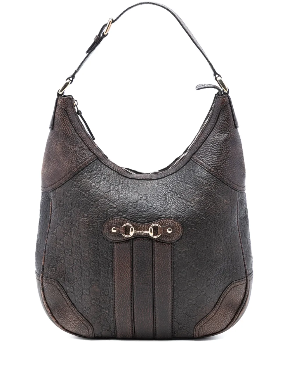 Gucci Pre-Owned 2016-2026 Guccissima Catherine shoulder bag - Marrone